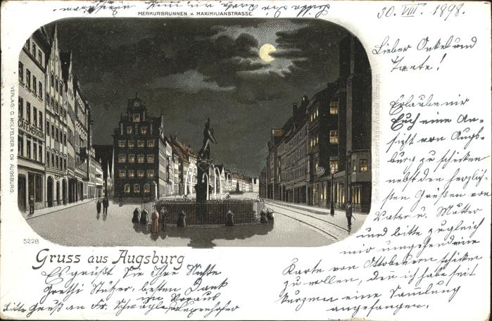 Augsburg Merkurbrunnen Maximilianstrasse