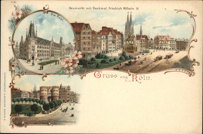 Koeln Rhein Heumarkt Denkmal Friedrich Wilhelm  Pos