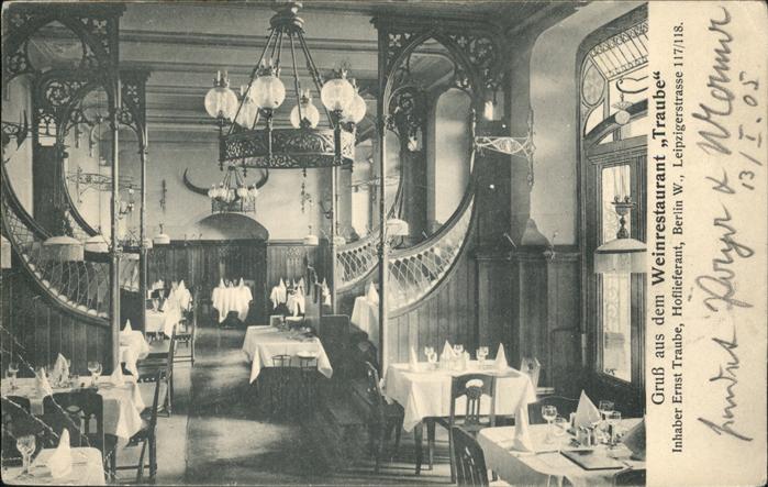 Berlin Wein Restaurant Traube