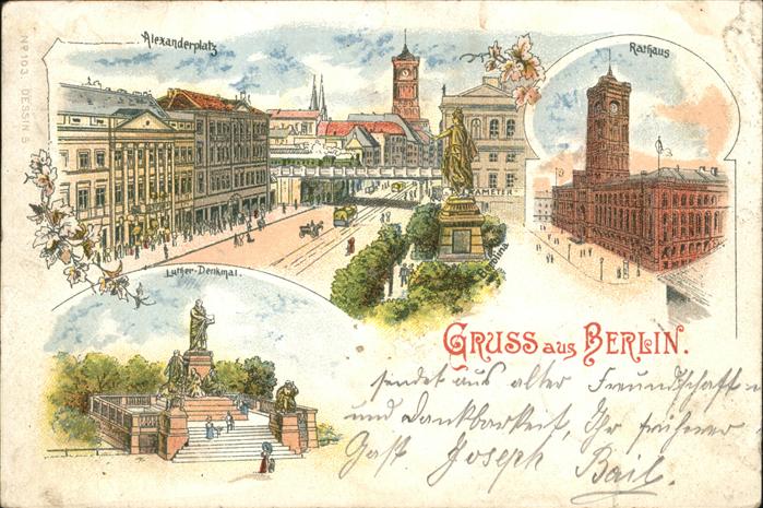 Berlin Alexanderplatz Rathaus  Luther Denkmal
