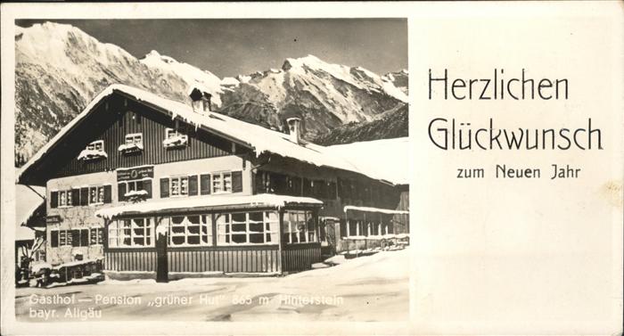 Hinterstein Bad Hindelang Gasthof Pension grüner Hut