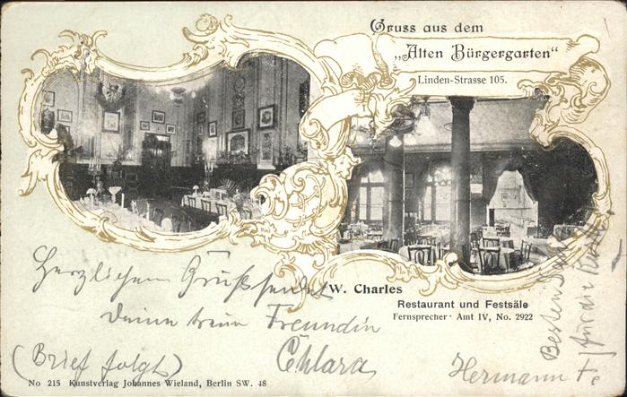 Berlin [Stempelabschlag] Bürgergarten