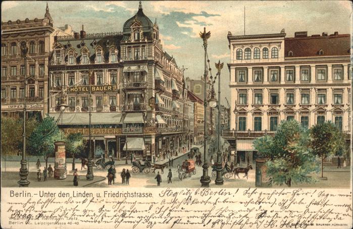 Berlin Unter den Linden Friedrichstrasse Kutsc
