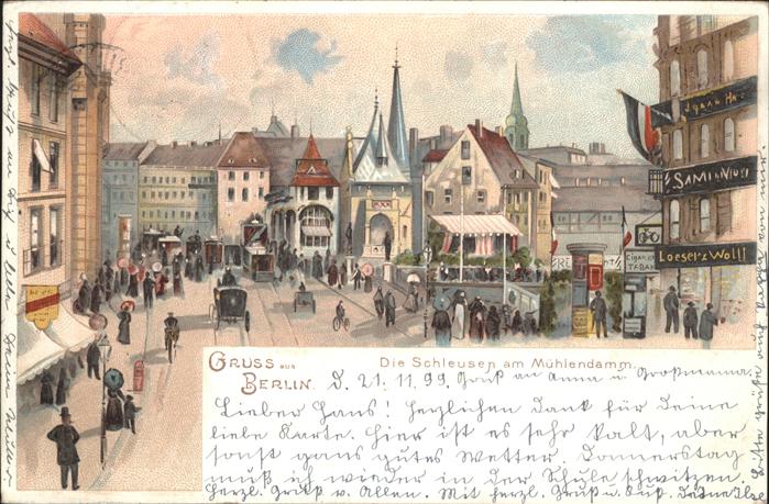 Berlin Schleusen Mühlendamm Kutsche