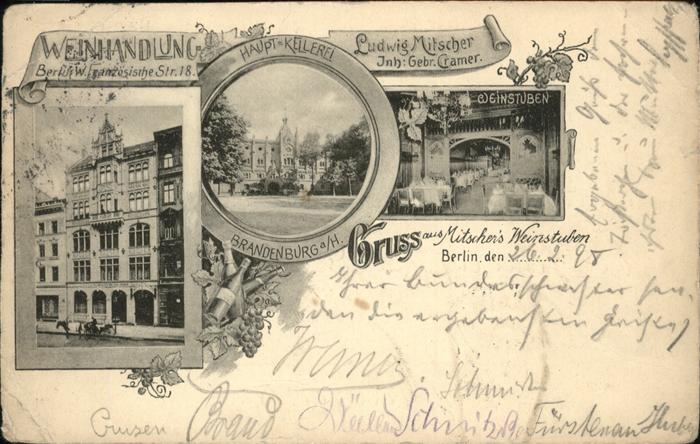 Berlin Weinhandlung Ludwig Mitscher Kutsche