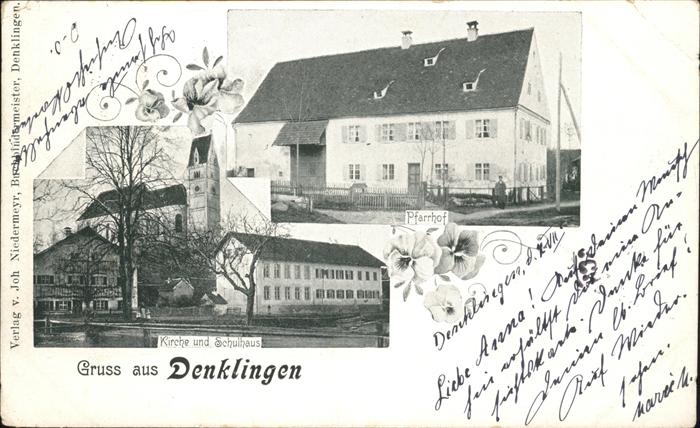 Denklingen Oberbayern Kirche Schulhaus Pfarrhof