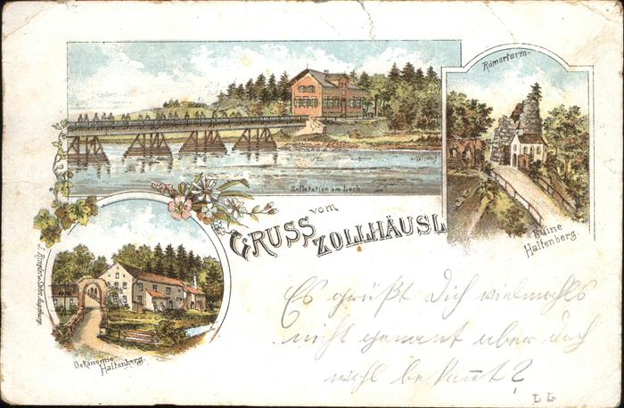 Augsburg Zollhäusl Ruine Haltenberg Brücke