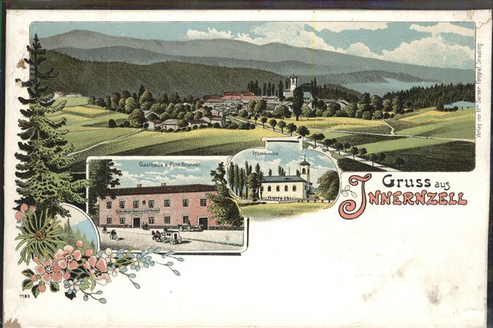 Innernzell Kirche Gasthaus Post Brunner