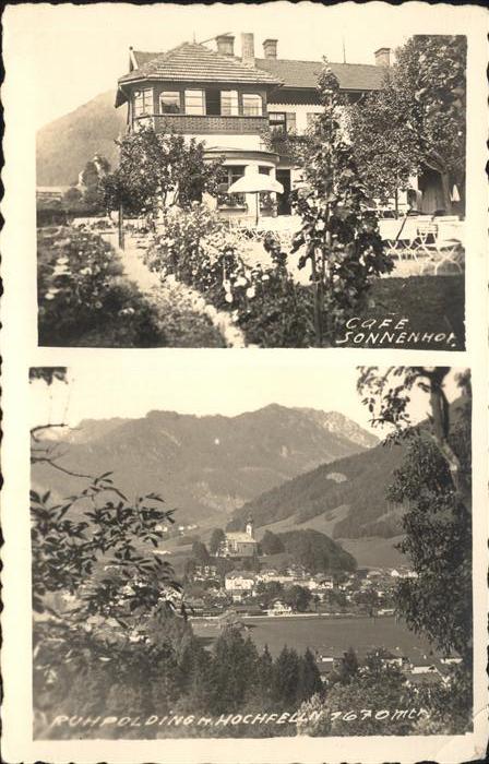 Ruhpolding Bayern Cafe Sonnenhof Hochfelln