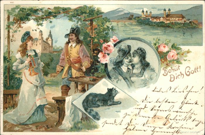 Bad Saeckingen [Handschriftlich] Behüt Dich Gott Katze