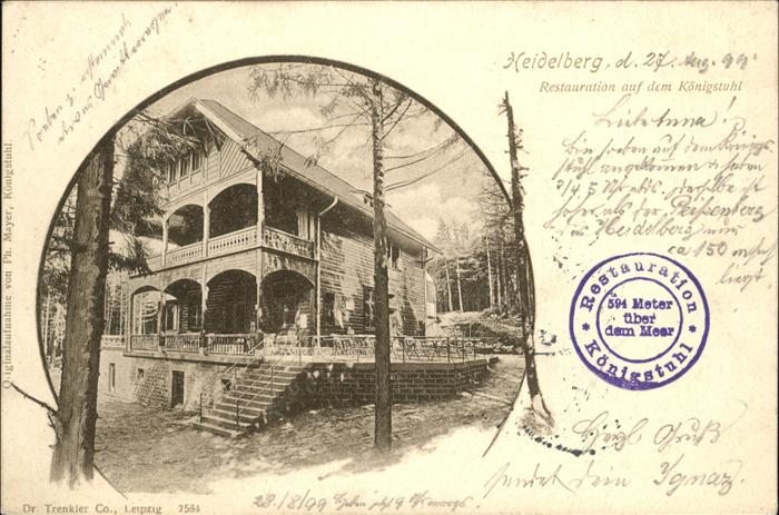 Heidelberg Neckar Restaurant auf dem Königstuhl