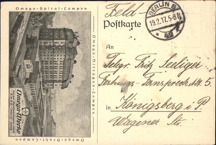 Berlin [Stempelabschlag] Omega Werke