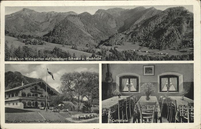 Ruhpolding Bayern Nesslauer Schneid Hochfelln Cafediele Berg Cafe Weingarten