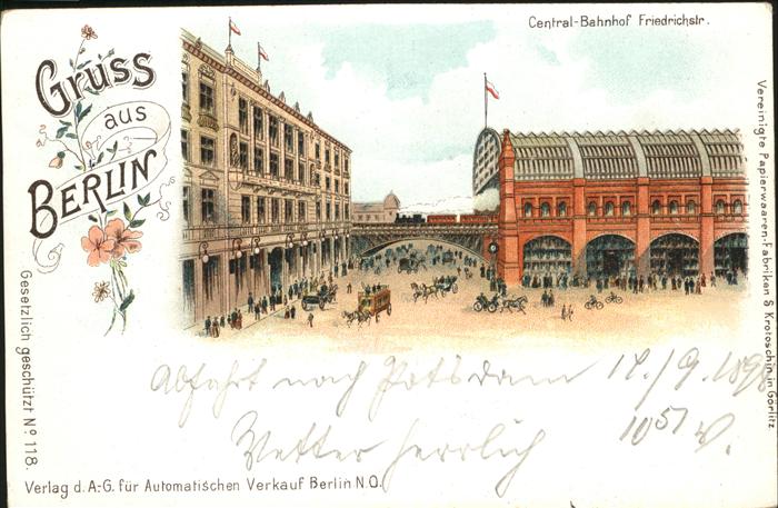 Berlin Central Bahnhof Friedrichstrasse Kutsch