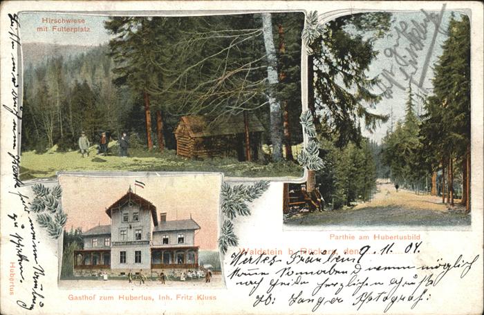 Waldstein Haslach bei Rückers Gasthof Hubertus Hirschwies