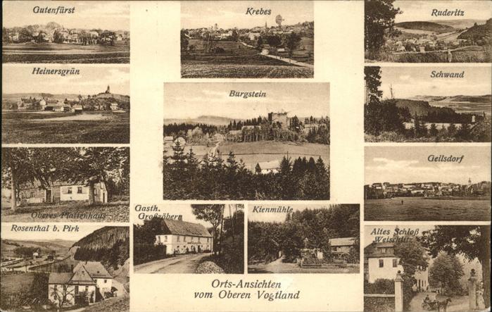 Burgstein Plauen Ruderlitz Schwand Gellsdorf Kienmühle K