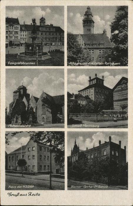 ZEITZ Sachsen-Anhalt Finkgraefebrunnen Schloss Moritzburg Michaelis Kirche Ratha