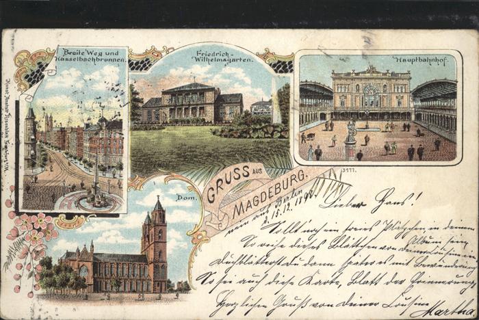 Magdeburg Hauptbahnhof Friedrich Wilhelmgarten Br