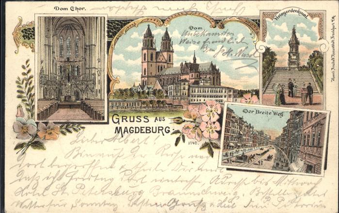 Magdeburg Breiteweg Krieger Denkmal Dom Chor