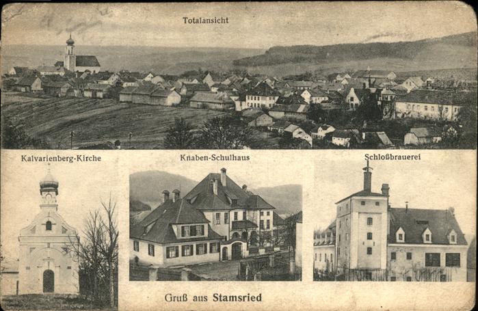 Stamsried Knaben Schulhaus Kalvarienberg Kirche S