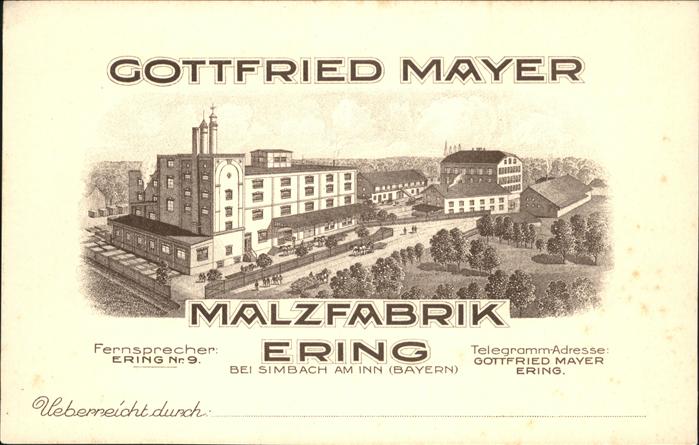 Simbach Inn Gottfried Mayer Malzfabrik Ering