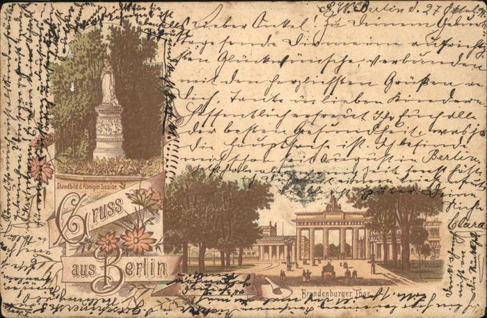 Berlin Brandenburgertor Standbild Königin Loui