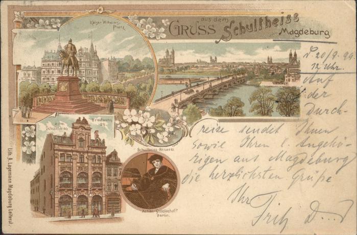 Magdeburg Schultheiss Kaiser Wilhelm Platz