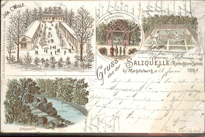 Magdeburg Salzquelle Borkenhaus