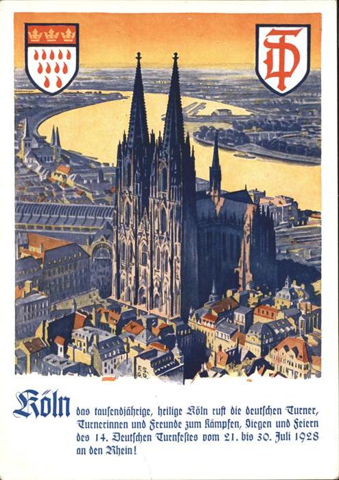 Koeln Rhein Turnfest 1928 in köln