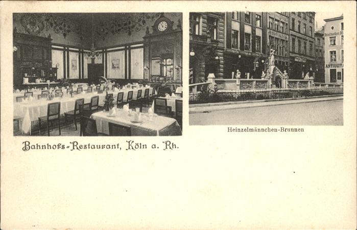 KoeLN  Rhein Heinzelmaennchen-Brunnen
Bahnhofsrestaurant