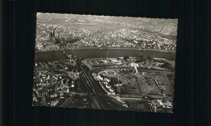 Koeln Rhein Luftaufnahme
