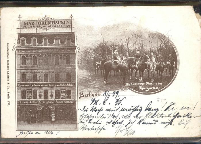 Berlin kaiserliche Familie 
Tiergarten