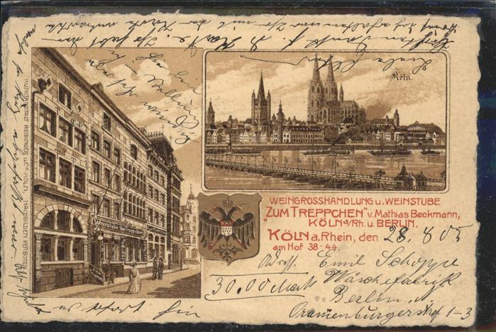 Koeln Rhein Zum Treppchen