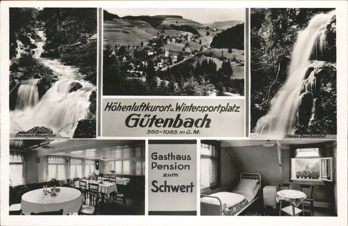 Guetenbach Schwarzwald Furtwangen BW Gasthaus Pension Schwert
