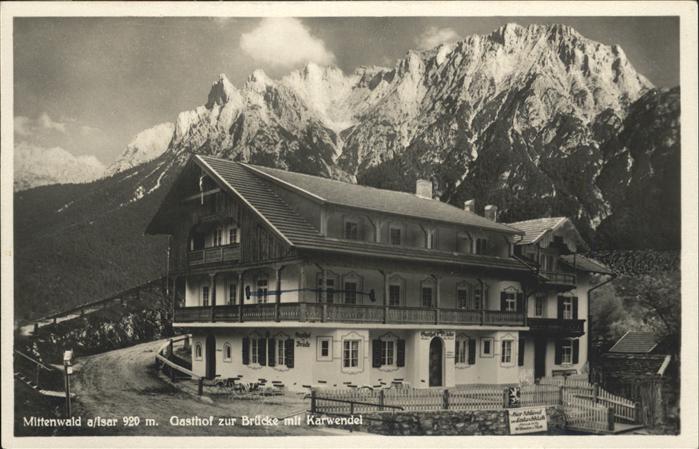 Mittenwald Bayern Gasthof Zur Brücke Karwendel