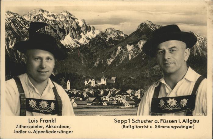 Fuessen Alpenliedersänger Luis Frankl Seppl Sch