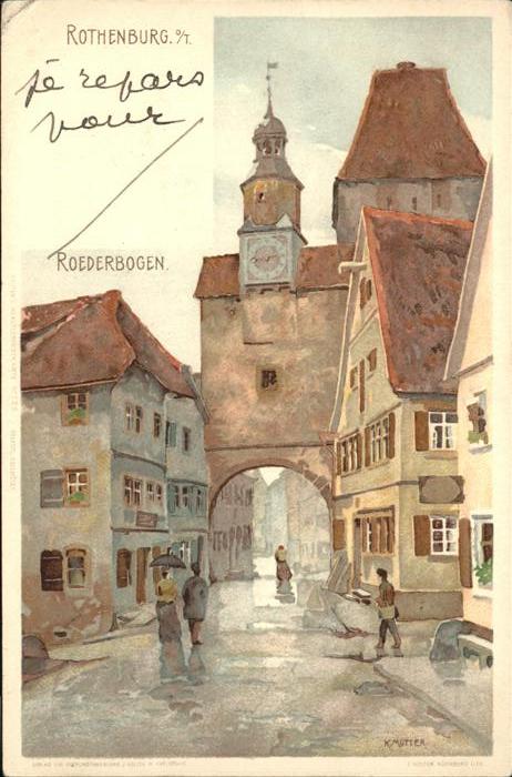 Rothenburg Tauber Roederbogen Künstler K Mutter