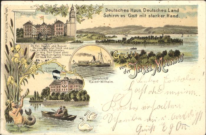 Mainau Deutsches Haus Schwan Dampfschiff Schlo