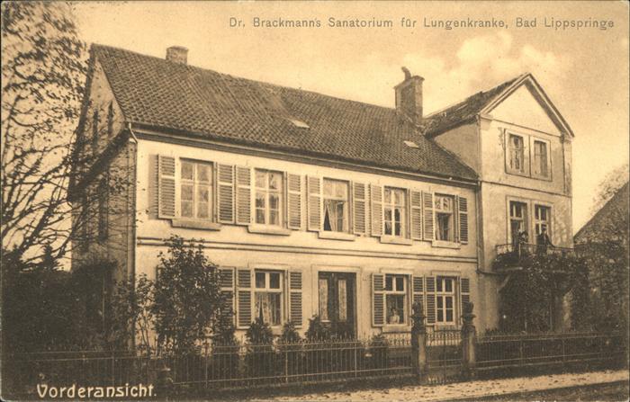 Bad Lippspringe Dr Brackmanns Sanatorium Lungenkranke