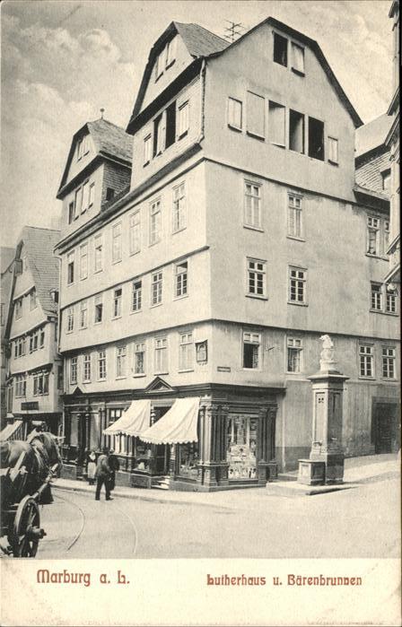 Marburg Lahn Lutherhaus Bärenbrunnen Kutsche