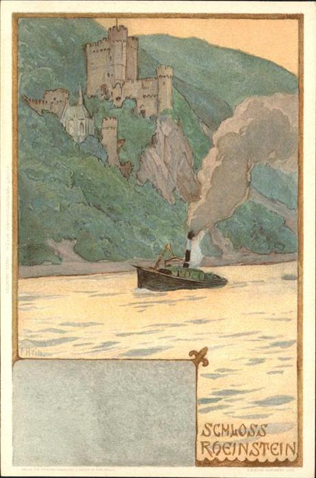 Trechtingshausen Schloss Rheinstein Schiff