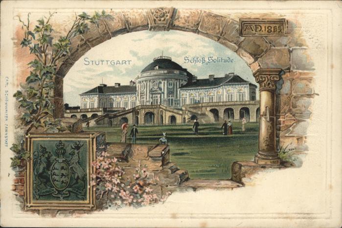 Stuttgart Schloss Solitude Prägedruck