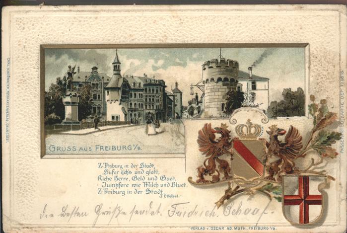 Freiburg Breisgau Prägedruck