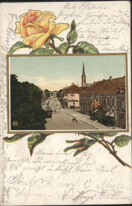 Kehl Rhein Prägedruck Rose