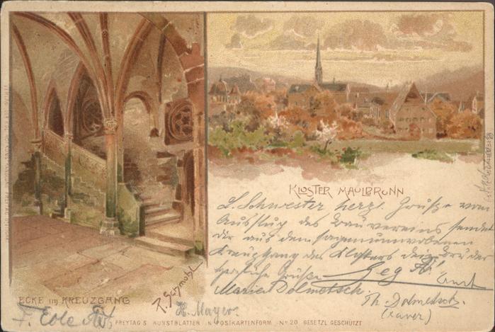 Muehlacker Kloster Maulbrunn Kreuzgang Künstler Sc