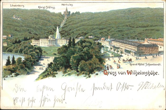 Wilhelmshoehe Kassel Löwenburg Schloss Herkules Hotel Schomb
