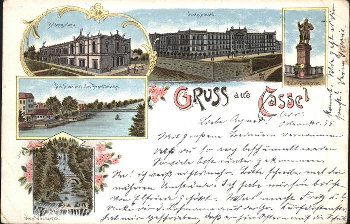 Kassel Justizpalast Spor Denkmal Drahtbrücke W