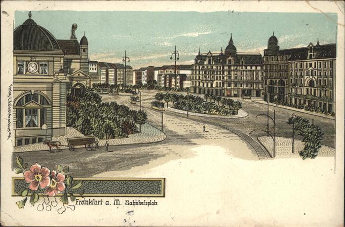 Frankfurt Main Bahnhofsplatz Kutsche Strassenbahn