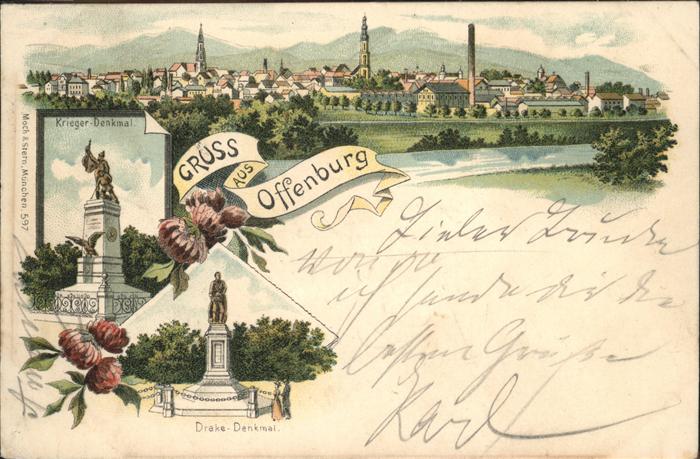 Offenburg Krieger Denkmal Drake Denkmal