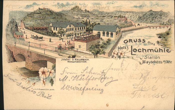 Mayschoss Hotel Lochmühle Kutsche Brücke
